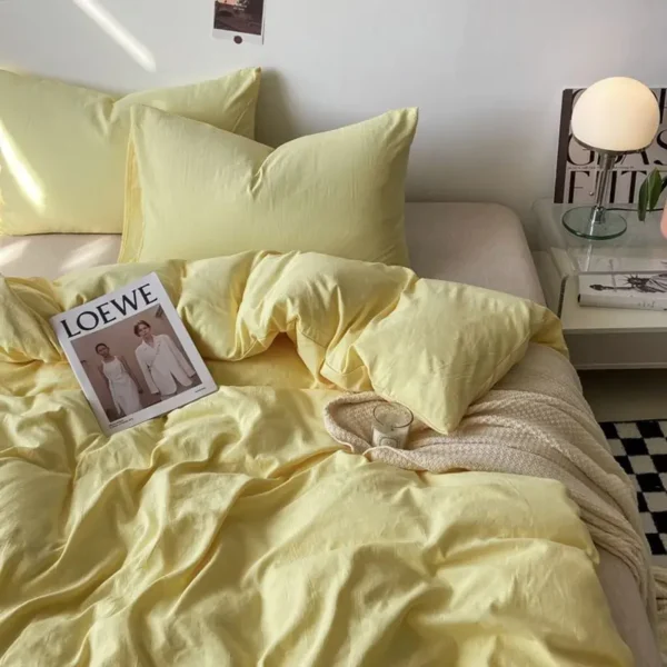 S05fa2e736dc8479e822c85c9ddb24a87s-2.webp Duvet Cover Simple Modern Washed Skin-friendly Comfortable Bedroom Quite Covers Household Students Textile King Queen Size Ins