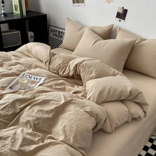 S1393c1c4efc046529d71b04db93fc37db-1.webp Duvet Cover Simple Modern Washed Skin-friendly Comfortable Bedroom Quite Covers Household Students Textile King Queen Size Ins