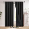 S27c2769352294b9baaeddcda46efbe22C-1.webp 1pc 100% Blackout Curtain with Rod Pocket, Curtains for Living Room, Bedroom, Kitchen, Window Curtain, Drapes in Living Room