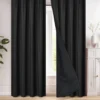 S3f7b259591bb4094a8e4c1759a663d12e-1.webp 1pc 100% Blackout Curtain with Rod Pocket, Curtains for Living Room, Bedroom, Kitchen, Window Curtain, Drapes in Living Room