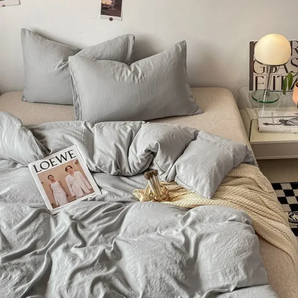 S4394a9bb5995486db7b137e7ab5a6e8ft-2.webp Duvet Cover Simple Modern Washed Skin-friendly Comfortable Bedroom Quite Covers Household Students Textile King Queen Size Ins
