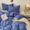 S55ff2922ada64306afe02d431737dd44w-2.webp Duvet Cover Simple Modern Washed Skin-friendly Comfortable Bedroom Quite Covers Household Students Textile King Queen Size Ins