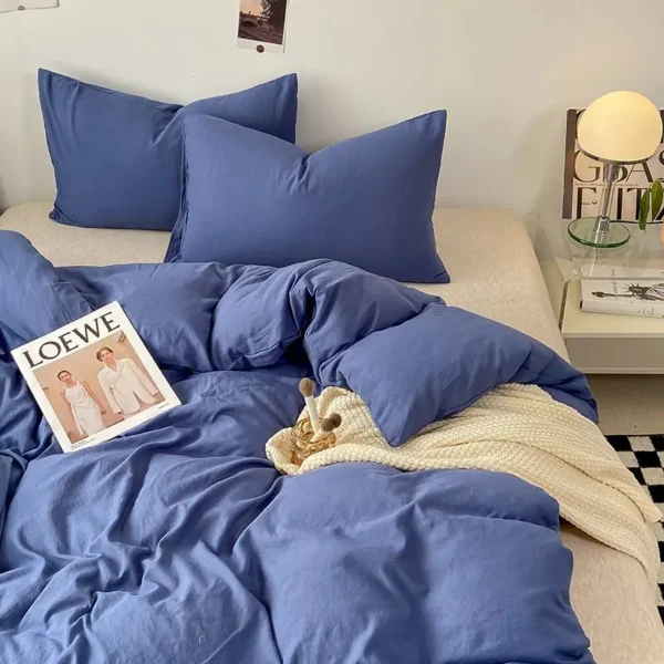 S55ff2922ada64306afe02d431737dd44w-2.webp Duvet Cover Simple Modern Washed Skin-friendly Comfortable Bedroom Quite Covers Household Students Textile King Queen Size Ins