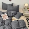 S60c4dced4d304b43b89f95ad201d7a71S-2.webp Duvet Cover Simple Modern Washed Skin-friendly Comfortable Bedroom Quite Covers Household Students Textile King Queen Size Ins
