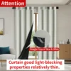 Sa0165606e1ab45e7a60116b689d9c8654-1.webp 1pc 100% Blackout Curtain with Rod Pocket, Curtains for Living Room, Bedroom, Kitchen, Window Curtain, Drapes in Living Room