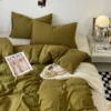 Sf0b064bd62f34cffa6534153049a4df8I-2.webp Duvet Cover Simple Modern Washed Skin-friendly Comfortable Bedroom Quite Covers Household Students Textile King Queen Size Ins