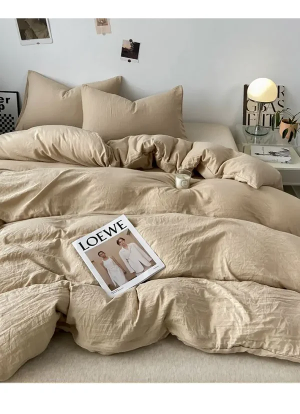 Sf4fab30b1aaa40018c45d374f69621c8D-1.webp Duvet Cover Simple Modern Washed Skin-friendly Comfortable Bedroom Quite Covers Household Students Textile King Queen Size Ins