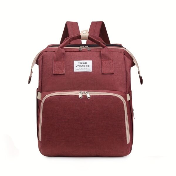 6e9e242bb05eaa2804ffc53c8d1a63a2.jpg Fashion Portable Folded Shoulder Mommy Bag; Multifunctional Outdoor Casual Mother Backpack, Lightweight Large Capacity Diaper and Essentials Organizer, Mommy Bagpack with, Parent Diaper Backpack Hangs, Backpack Diaper Bag, Maternity Backpack, Diaper Bag S