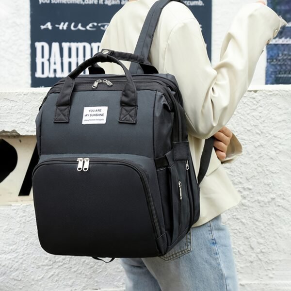 9707563069d0ef9b7d9a3e439cb1c255.jpg Fashion Portable Folded Shoulder Mommy Bag; Multifunctional Outdoor Casual Mother Backpack, Lightweight Large Capacity Diaper and Essentials Organizer, Mommy Bagpack with, Parent Diaper Backpack Hangs, Backpack Diaper Bag, Maternity Backpack, Diaper Bag S