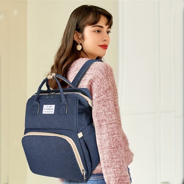 e1eb9f637ff4f9f7cb07e097bc307a2f.jpg Fashion Portable Folded Shoulder Mommy Bag; Multifunctional Outdoor Casual Mother Backpack, Lightweight Large Capacity Diaper and Essentials Organizer, Mommy Bagpack with, Parent Diaper Backpack Hangs, Backpack Diaper Bag, Maternity Backpack, Diaper Bag S
