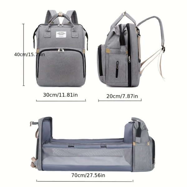 f15dd710-6a96-11ee-84b6-0a580a6928c4.jpg Fashion Portable Folded Shoulder Mommy Bag; Multifunctional Outdoor Casual Mother Backpack, Lightweight Large Capacity Diaper and Essentials Organizer, Mommy Bagpack with, Parent Diaper Backpack Hangs, Backpack Diaper Bag, Maternity Backpack, Diaper Bag S